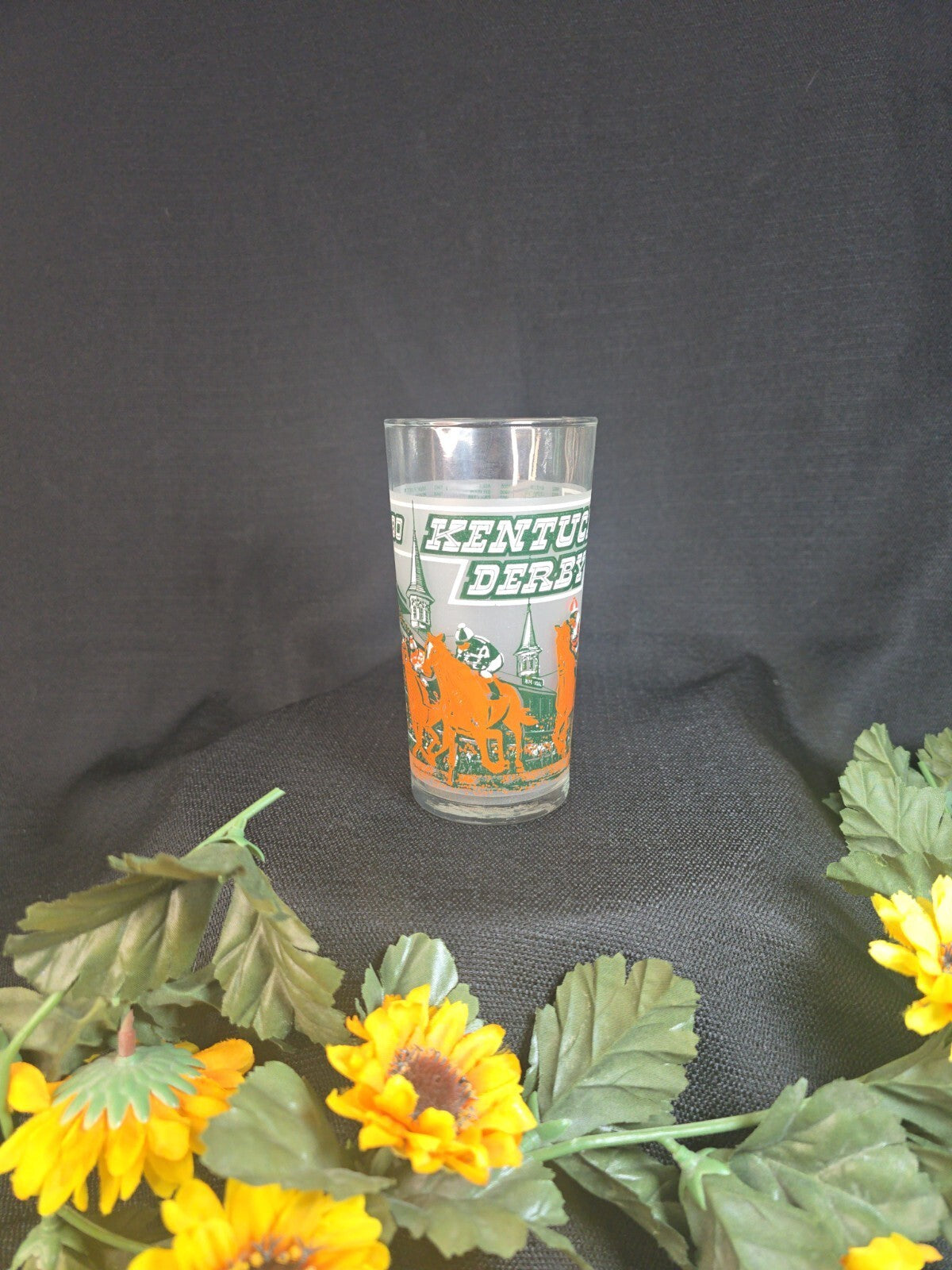 1980 Kentucky Derby 106 Mint Julep Beverage Glass, Winner Was Genuine Risk. 12oz