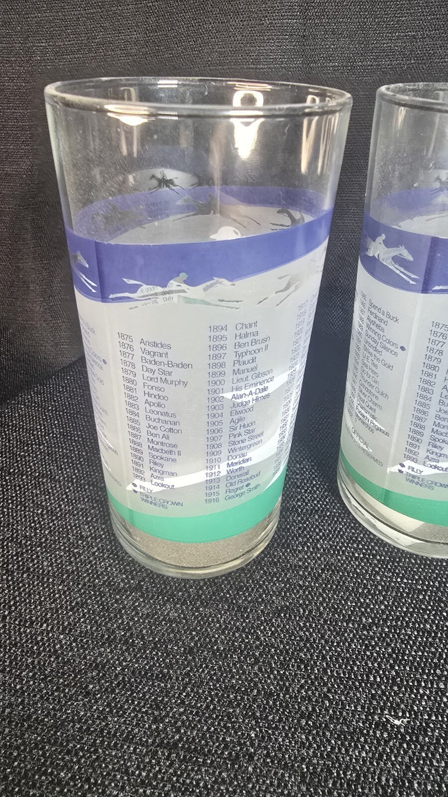 2002 KENTUCKY DERBY Horse Racing Churchill Downs #128 "Mint Julep" Glass Tumbler