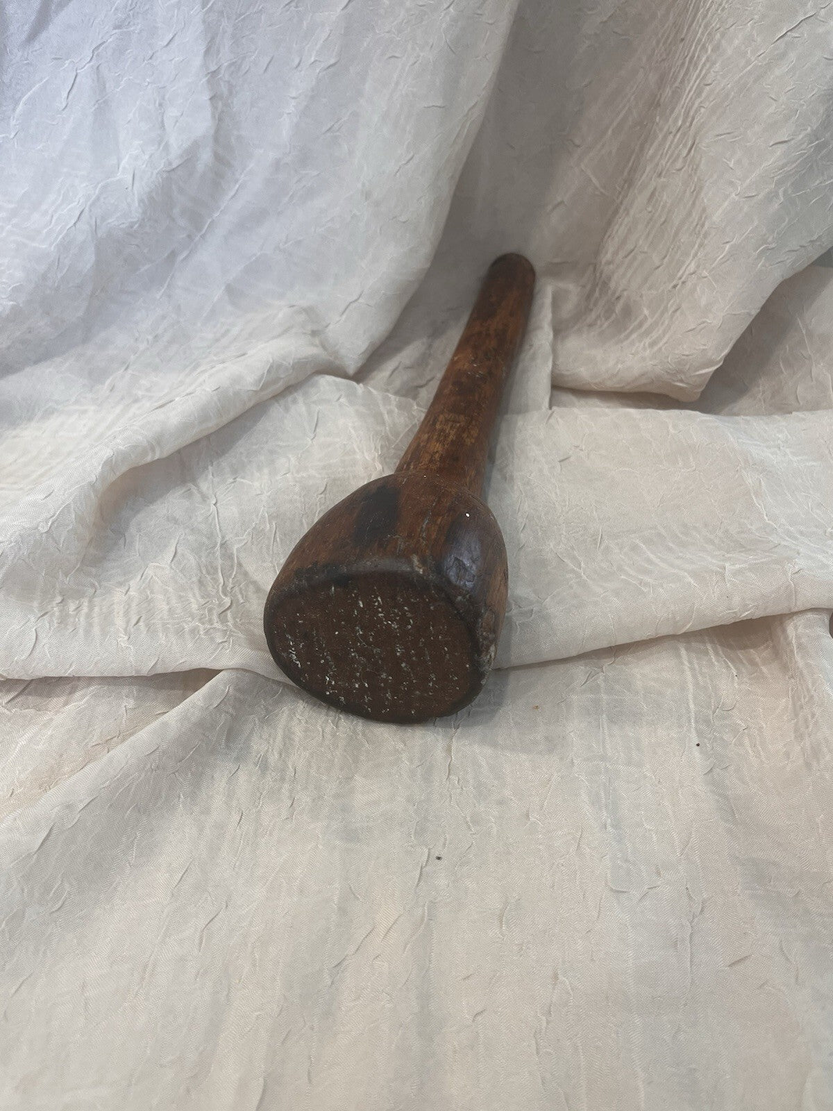VINTAGE WOODEN FOOD/POTATO MASHER 11" LONG