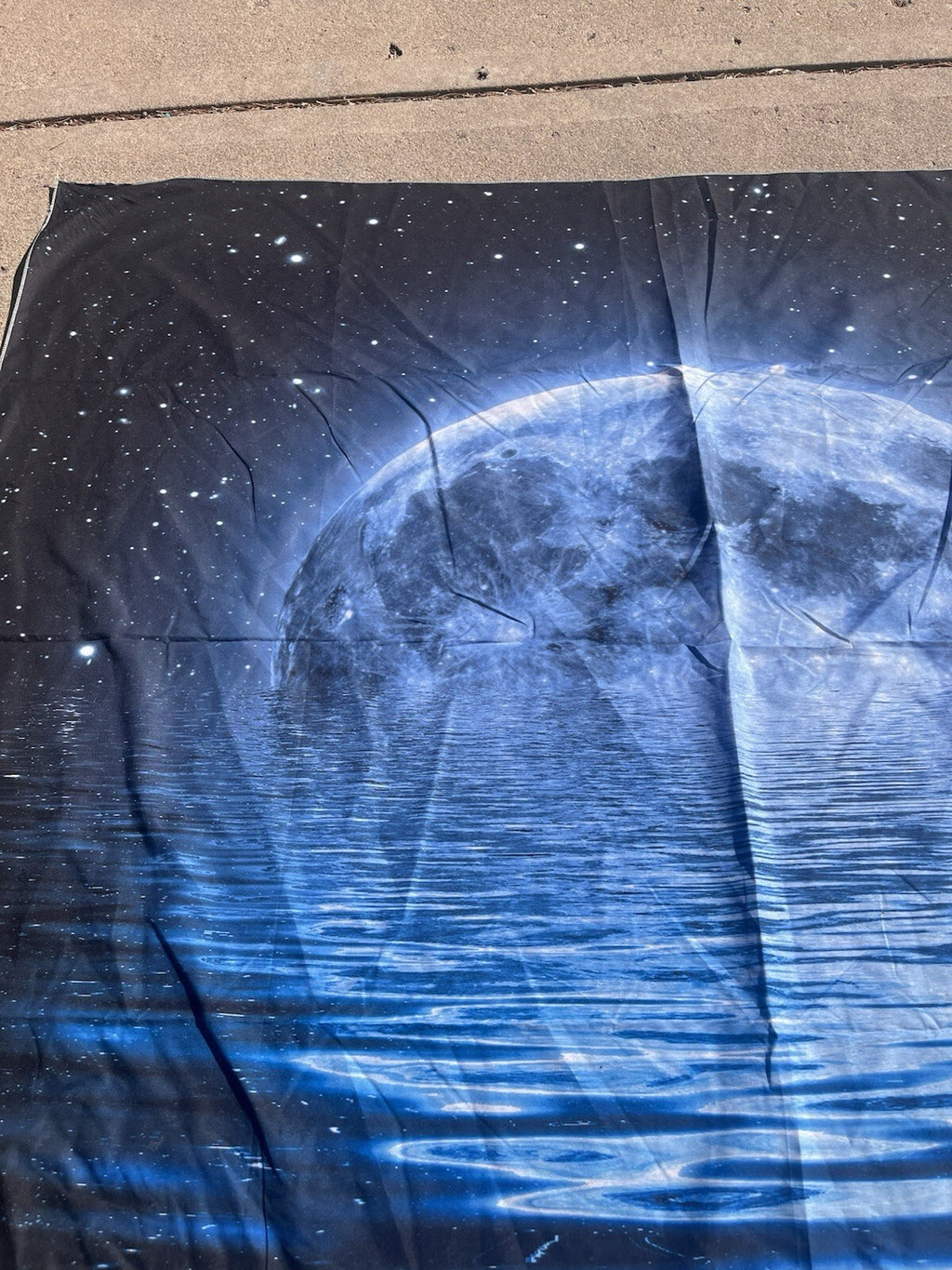 Moon Over Ocean tapestry designed for home decoration