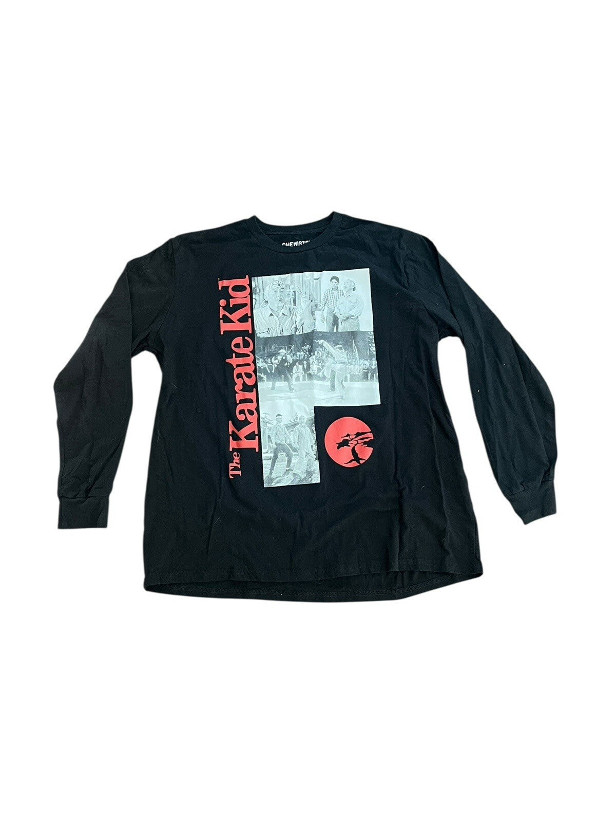 Chemistry The Karate Kid Movie Graphic Tee Black Long Sleeve T-Shirt Men's XL