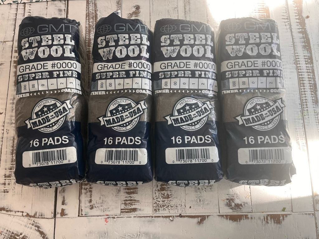GMT Super Fine Steel Wool #0000 Pack Of 4 62 Total Pads, Made In USA