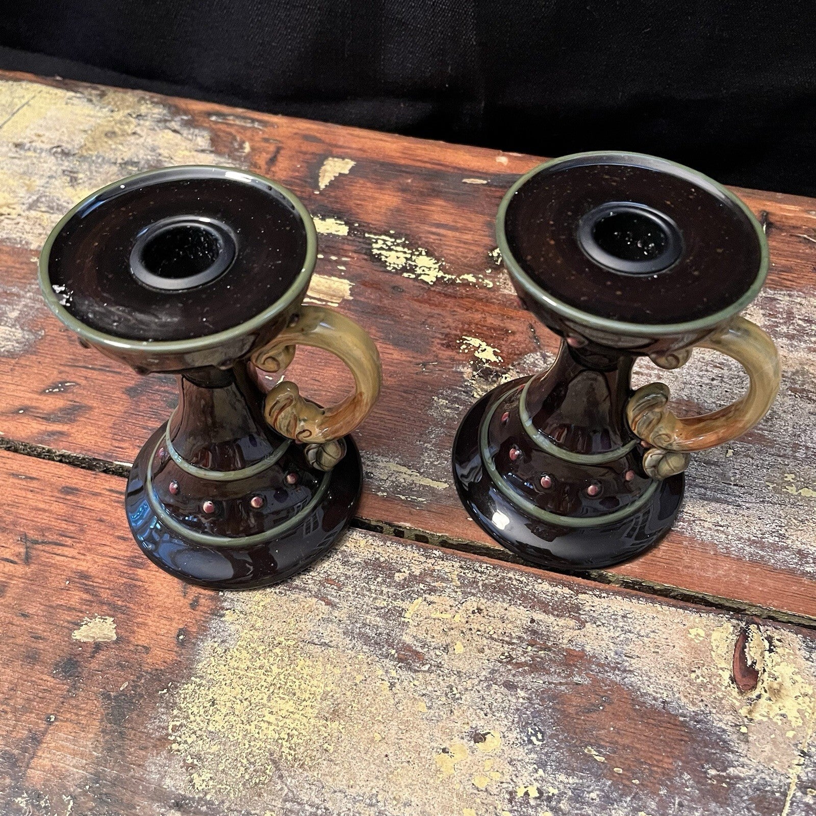 "Chocolate Berries" candle holders designed by Deb Hrabik for Demdaco