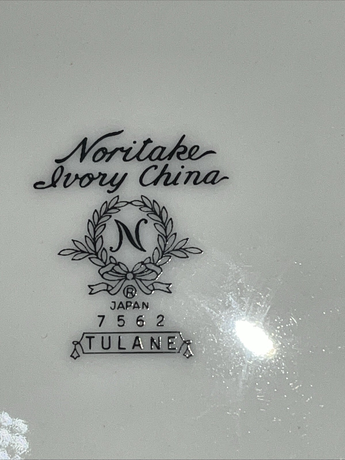 Noritake Ivory China "TULANE" 7562 Salad Plate 8 3/8" White Scrolls Gold Trim