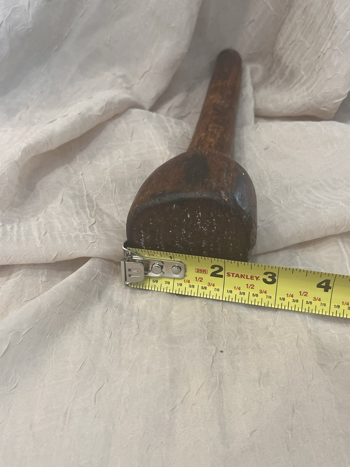VINTAGE WOODEN FOOD/POTATO MASHER 11" LONG