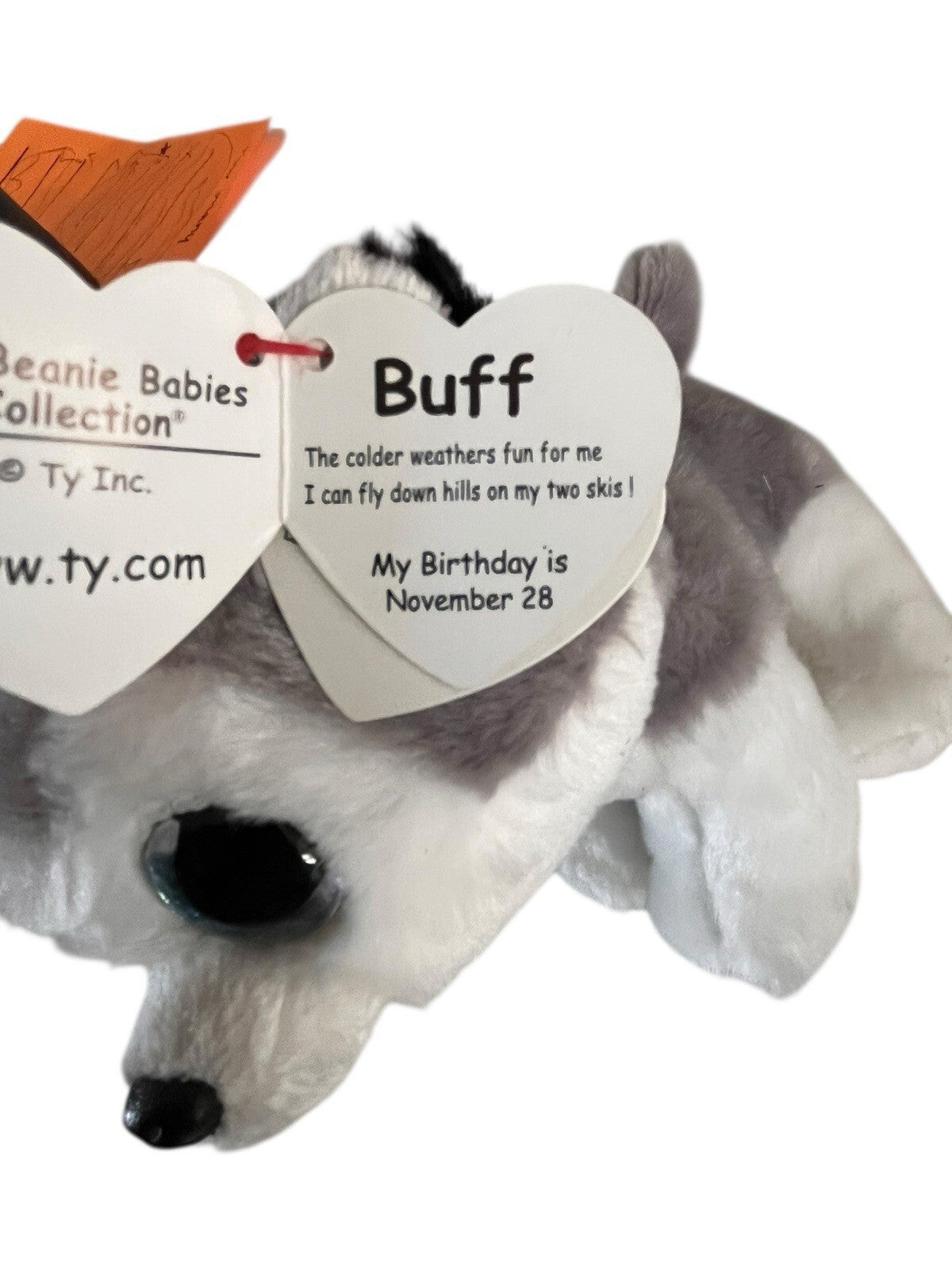 Ty Beanie Baby - BUFF the Husky Dog (6 InchMWMTs Plush Stuffed Animal Toy