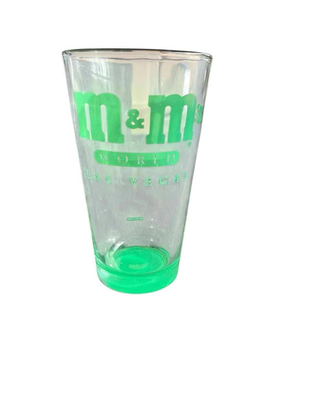 M&M's World Las Vegas Green Glass New