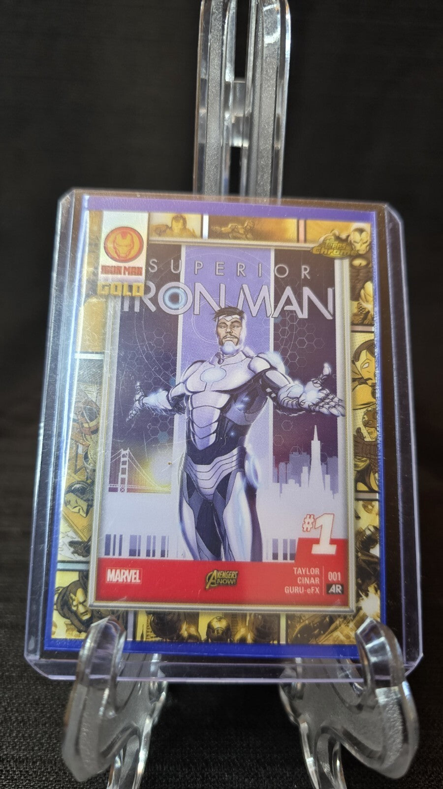 Iron Man 2025 Topps Chrome MARVEL Iron Man Gold Card #IM-10
