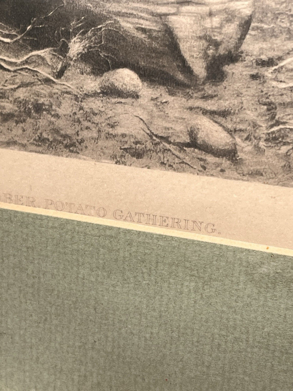Potato Gathering August Hagborg, Framed Reprint