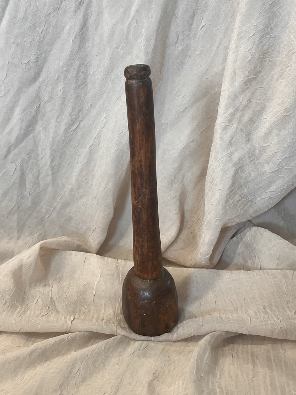 VINTAGE WOODEN FOOD/POTATO MASHER 11" LONG