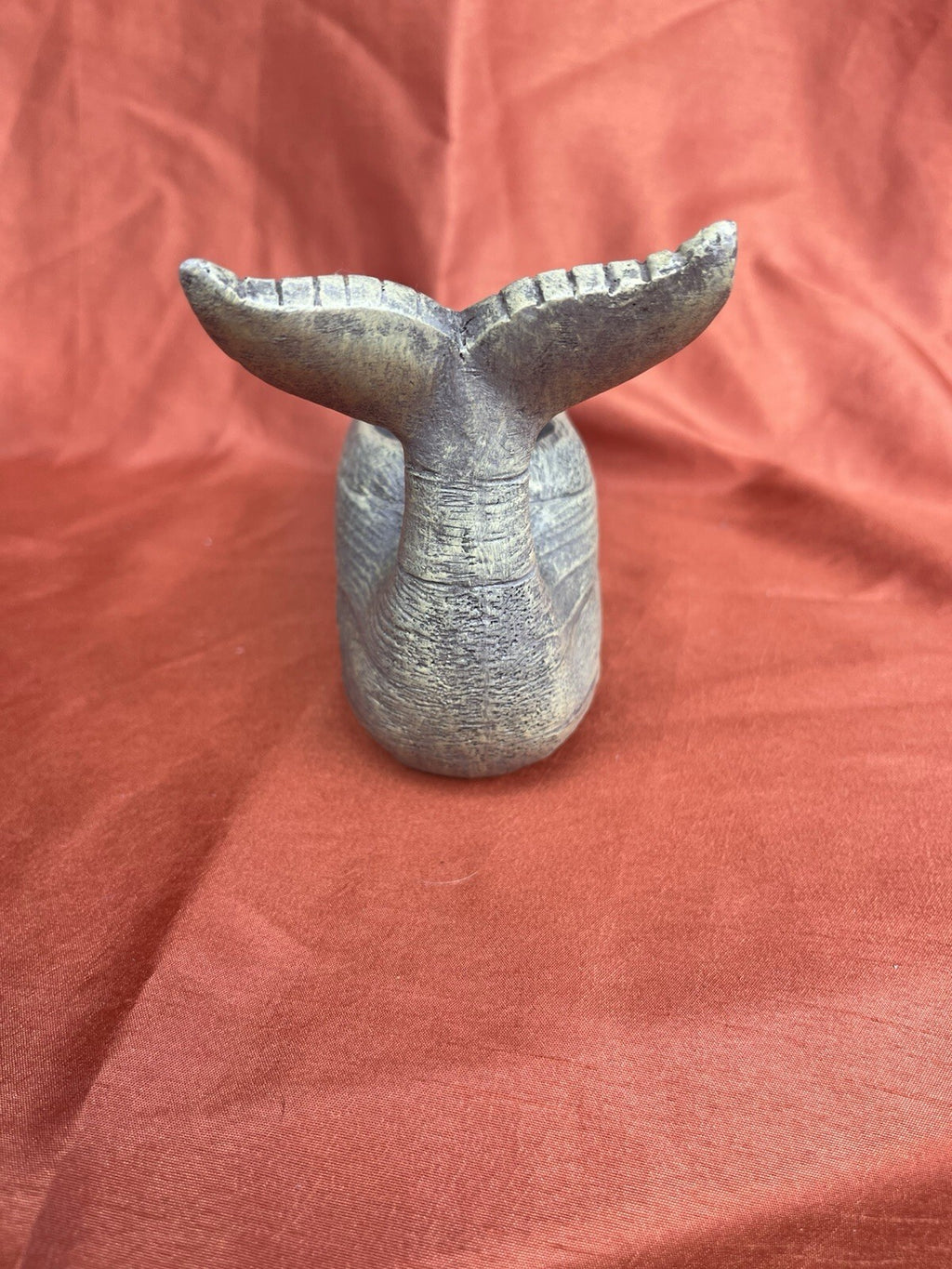 Distressed Wood Finish Resin Smiling Whale Three Hole Tealight Candle Holder