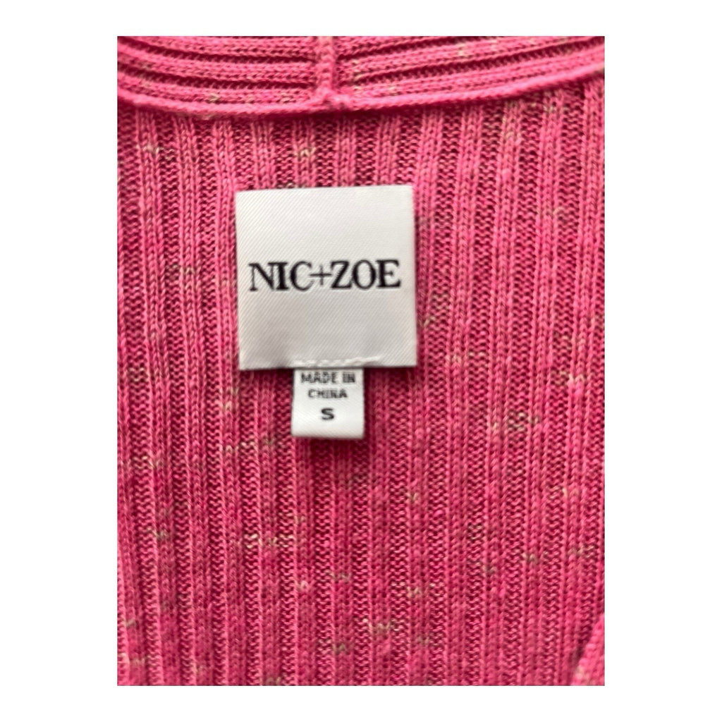 NIC + ZOE Pink Cardigan Size Small Long Sleeve
