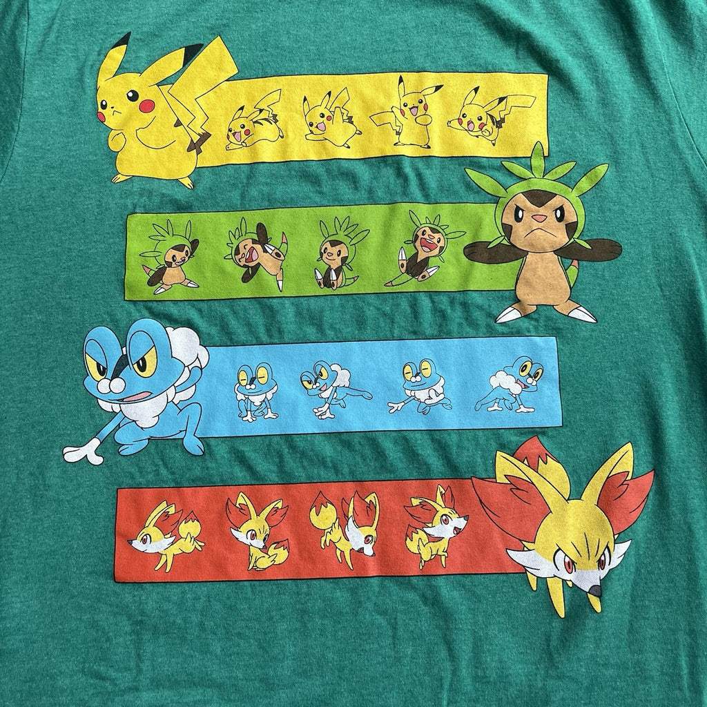 Pokemon Men’s Graphic Green Short Sleeve Shirt Size Small