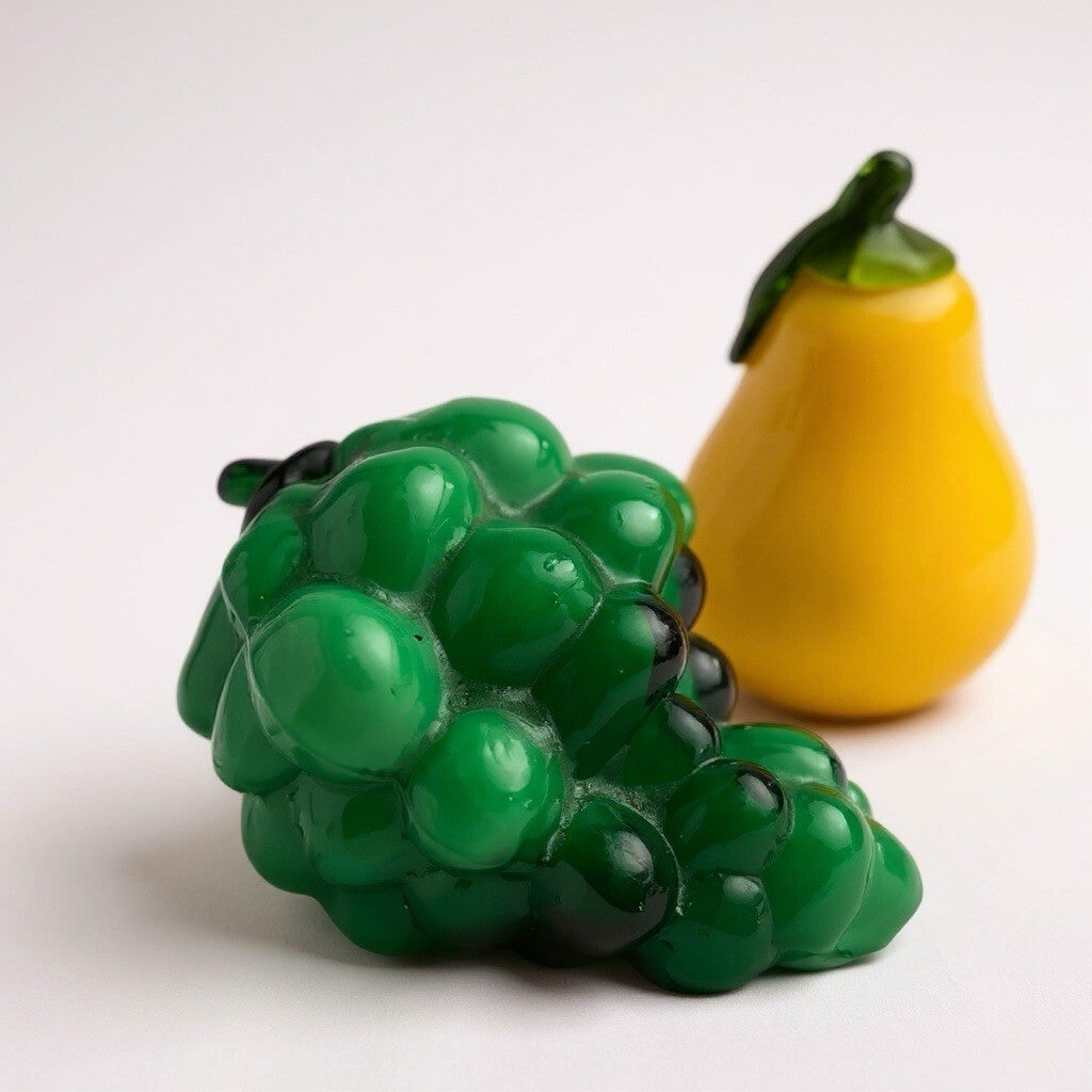 Vintage Murano Style Hand Blown Art Glass Fruits Apple Pear Grapes, Deco & More