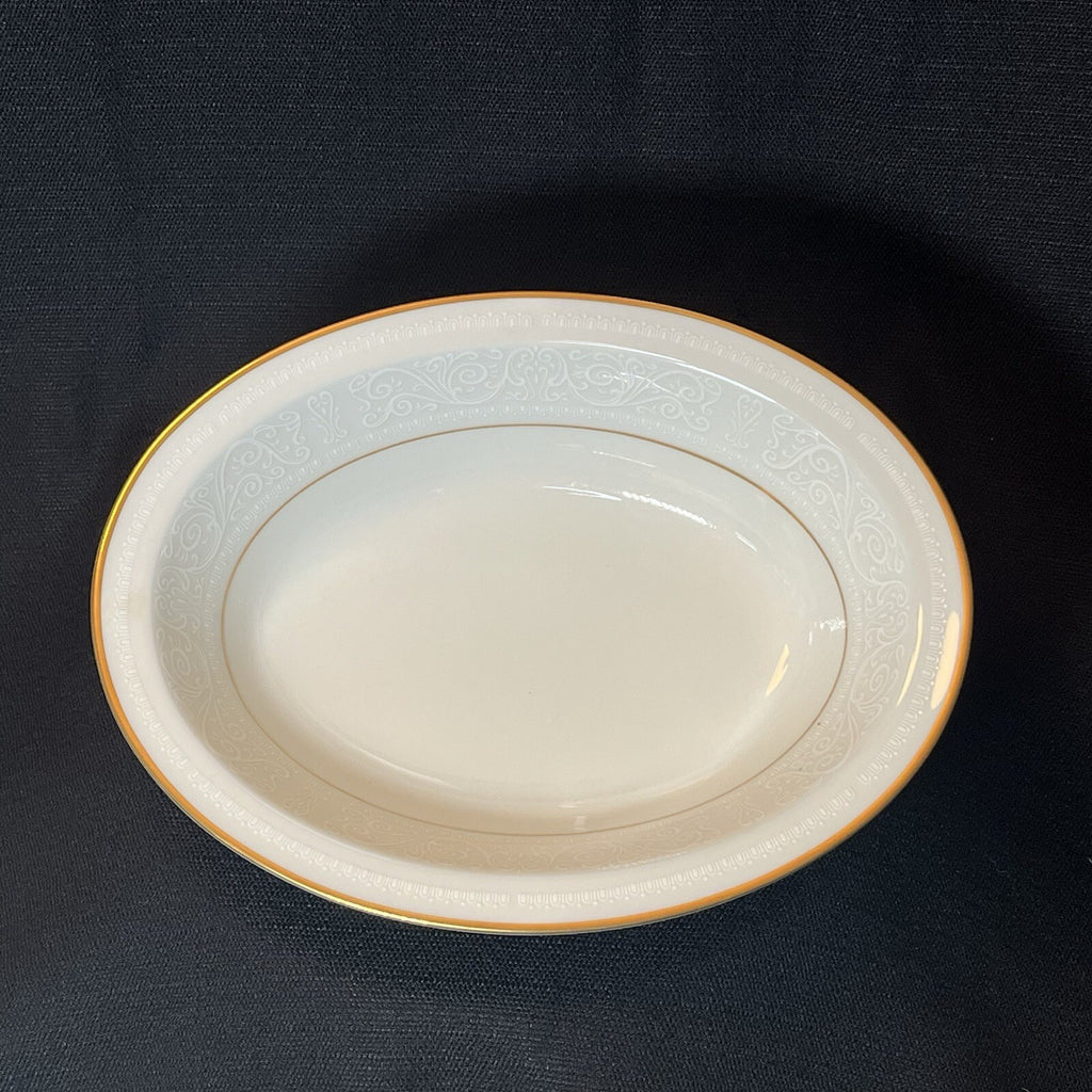 Noritake Tulane Oval Vegetable Serving Bowl China Ivory #7562
