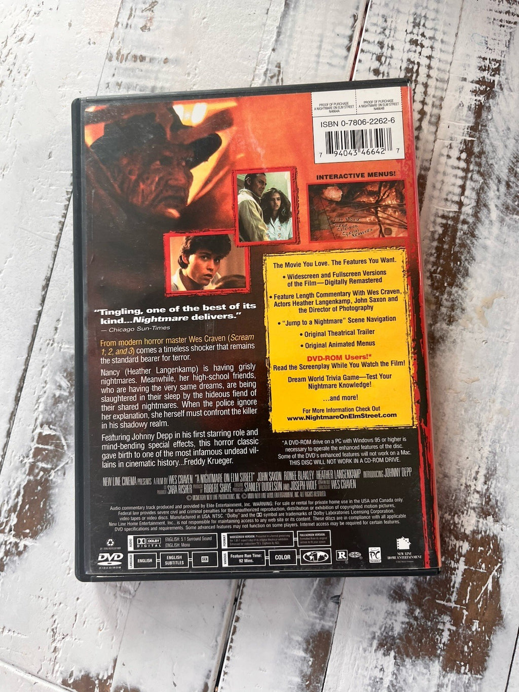 A Nightmare On Elm Street DVD 1999 Digitally Remastered