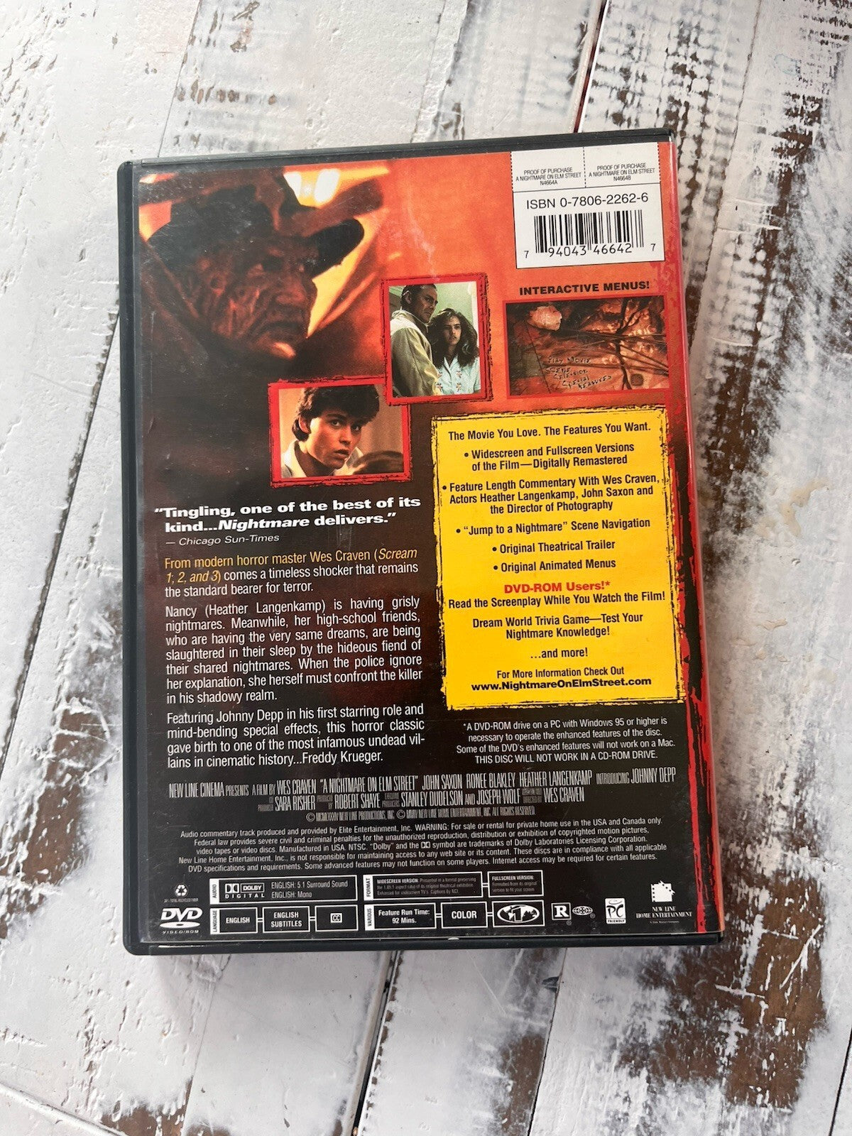 A Nightmare On Elm Street DVD 1999 Digitally Remastered