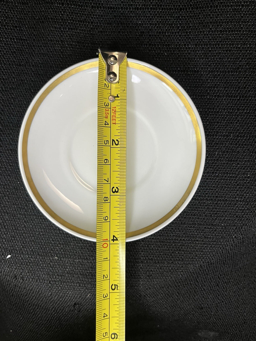 Vintage Real S Paulo Demitasse Saucers Brazil WHITE/SILVER