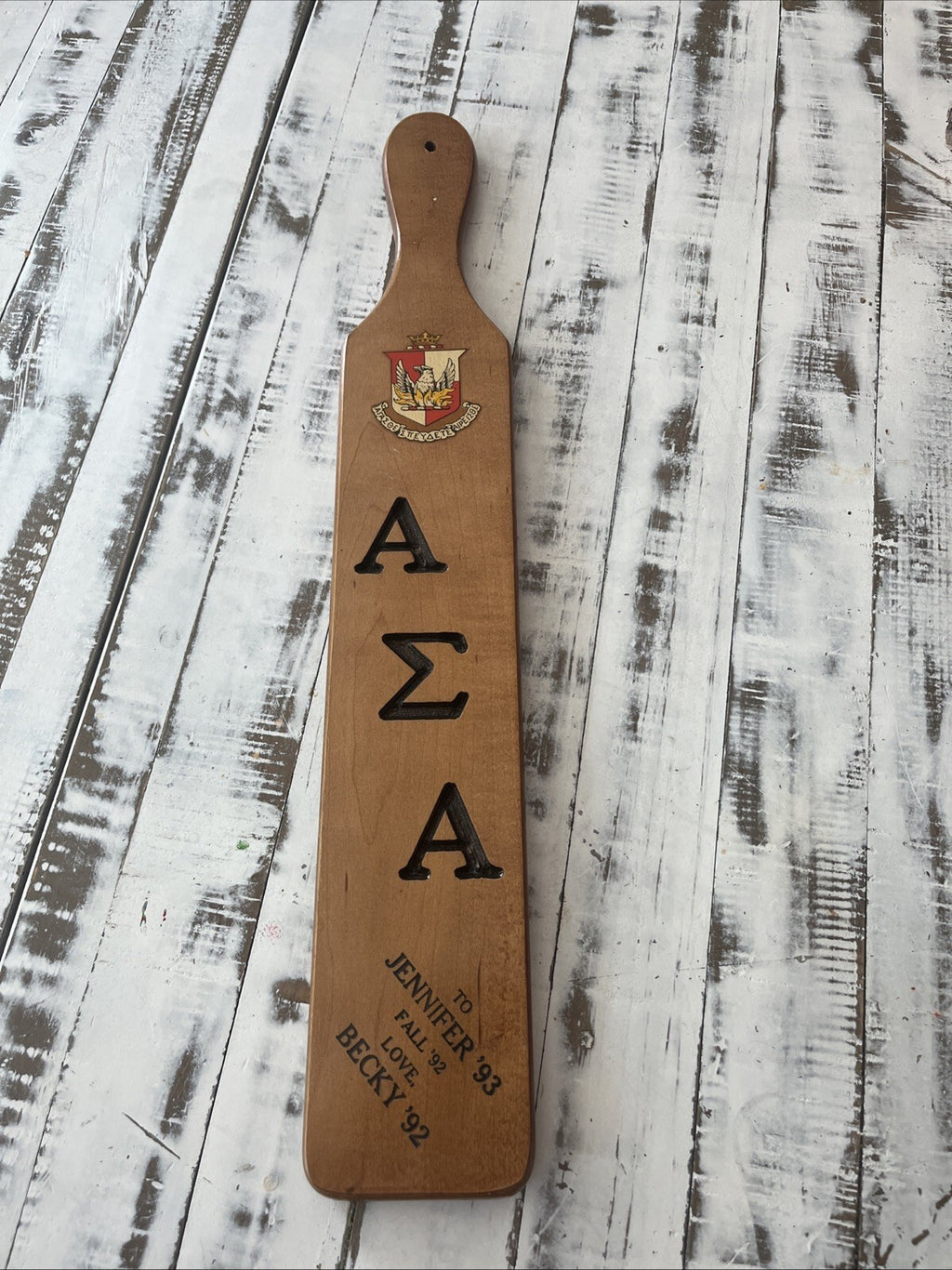1990’ AEA Western Illinois University Wood Pledge Paddle.