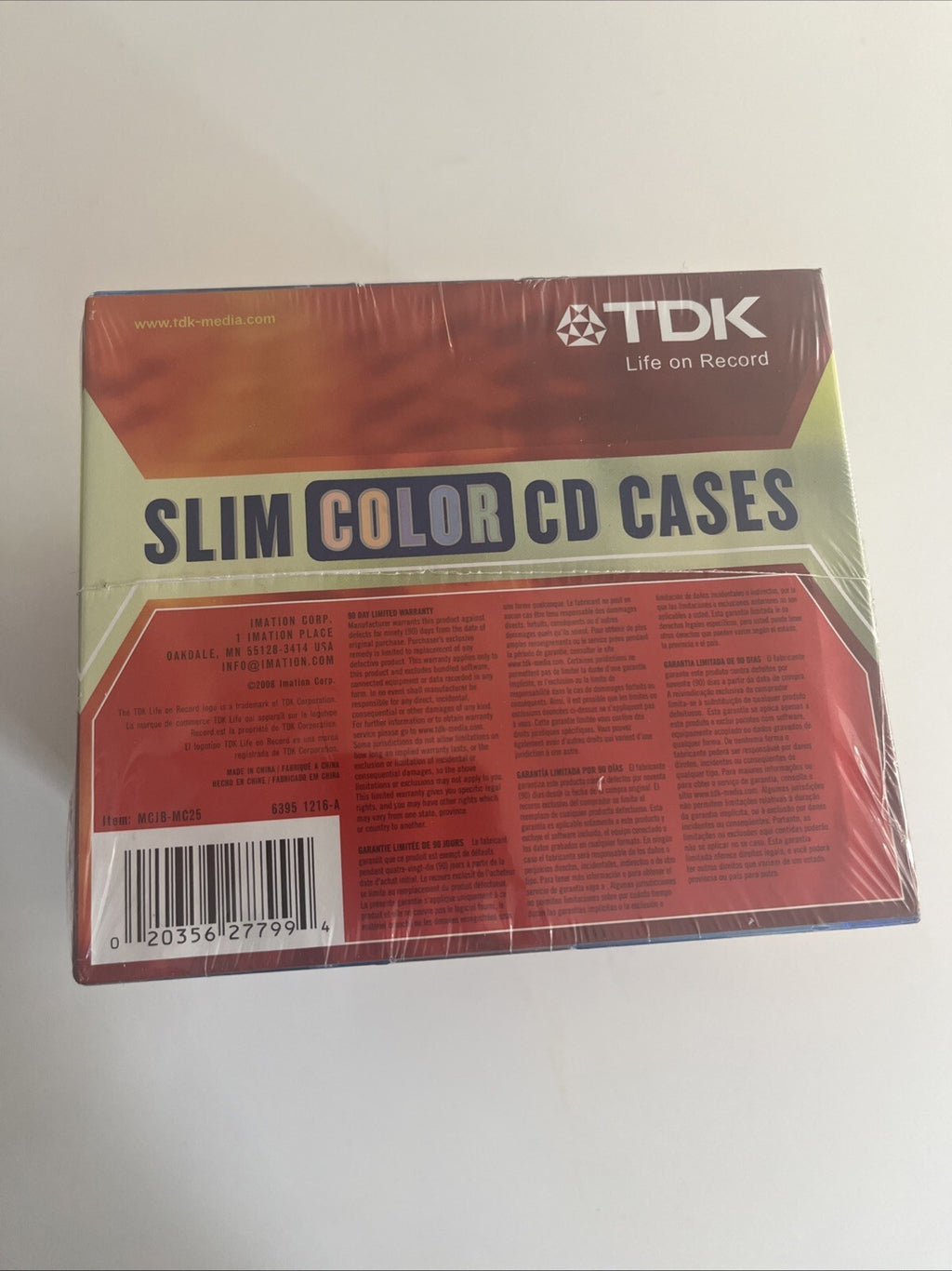 TDK 25 Pack Slim Color CD Cases To Organize Your Collection Sealed New