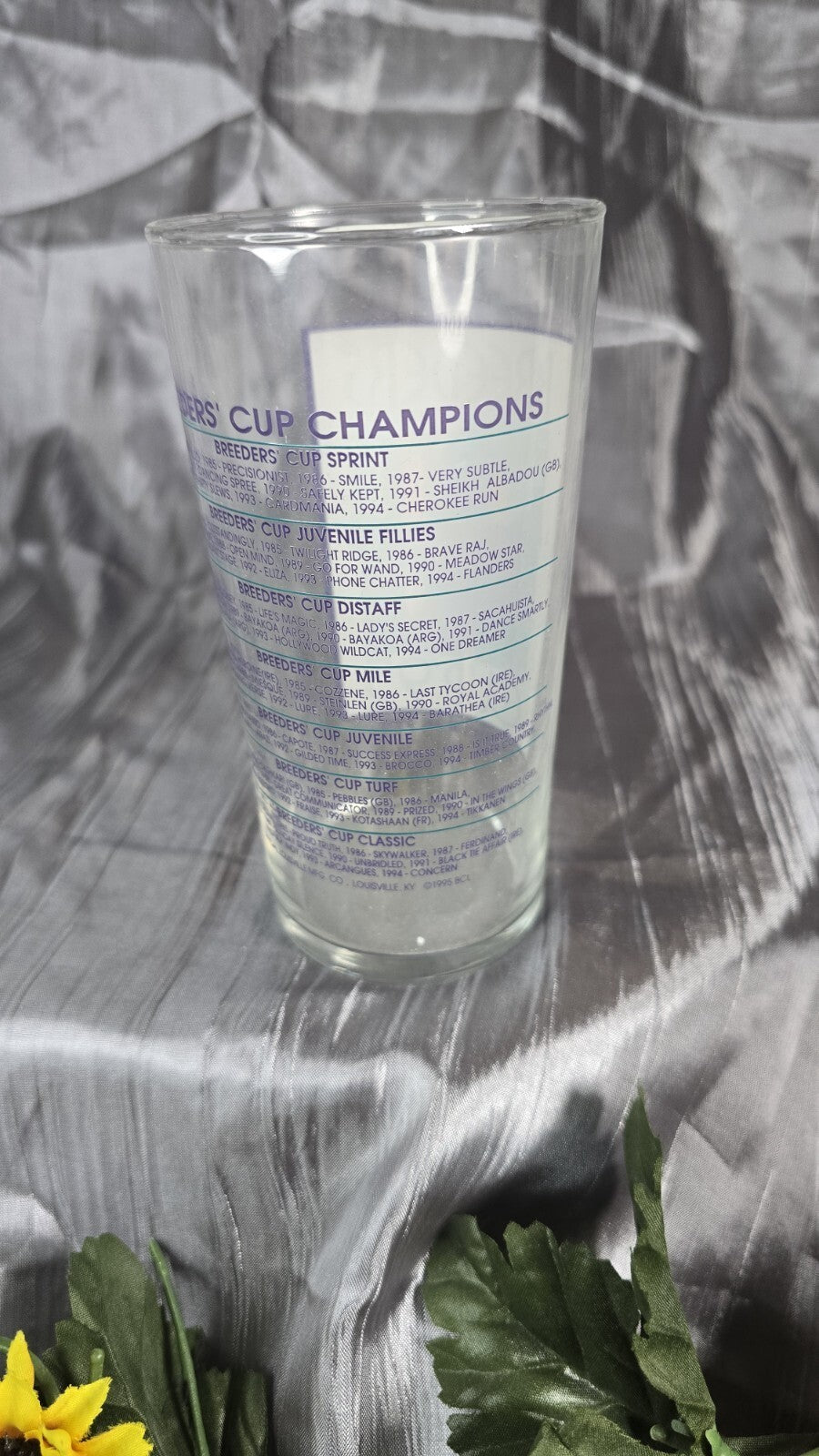 Official 1995 Breeders' Cup Churchill Downs Mint Julep Libbey Glass