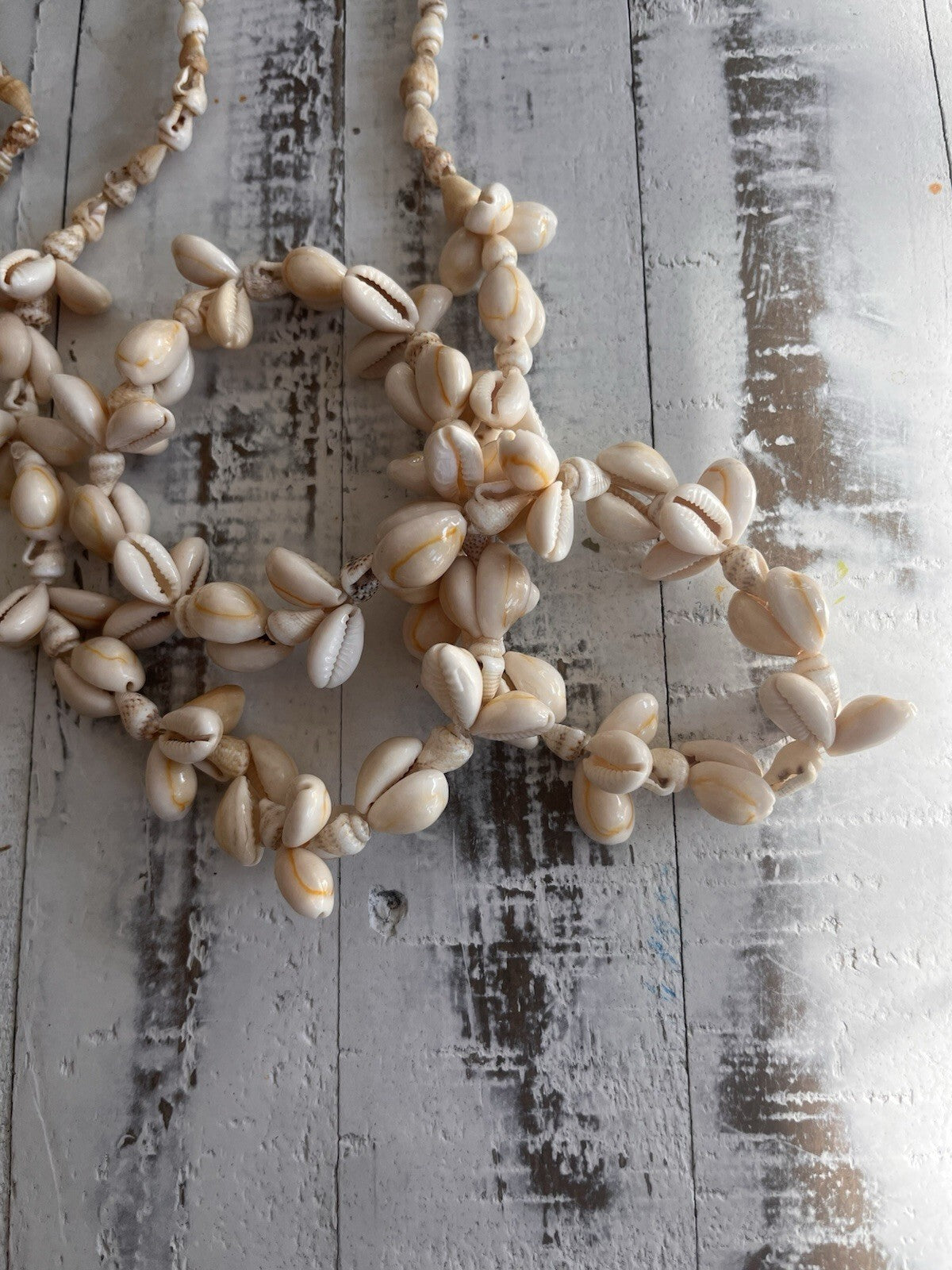 Vintage Sea Shell Necklace Summertime Beach Wear Jewelry. 2 necklaces Cowrie