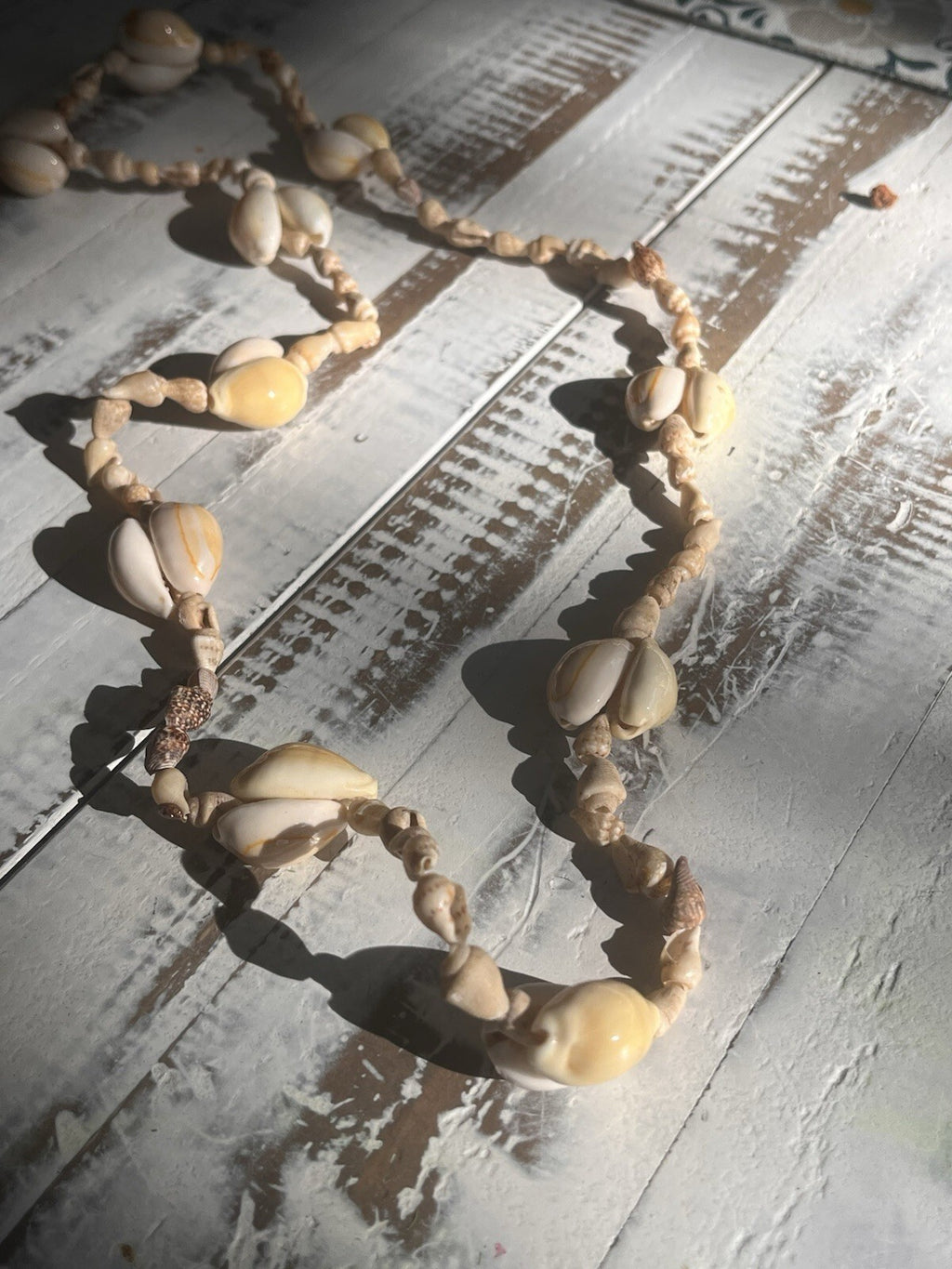 Vintage Sea Shell Necklace Summertime Beach Wear Jewelry. 2 necklaces Cowrie