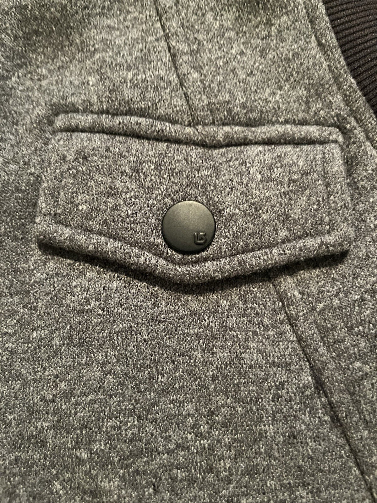 Burton Grey Dryride Snowboarding Hooded Thick Zip Up Vest Pockets