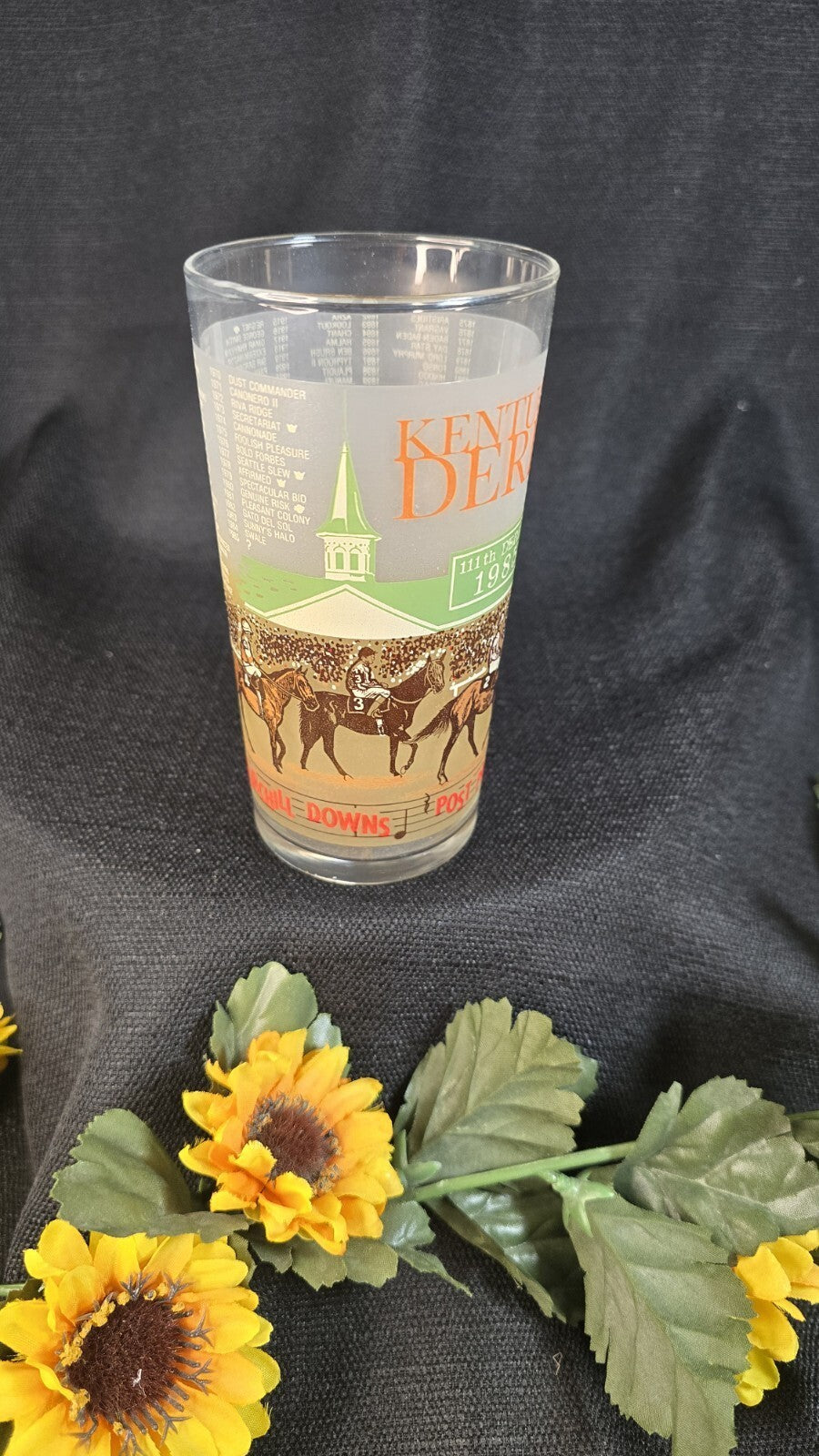 Kentucky Derby Glasses 111th Derby 1985 Libbey Glass