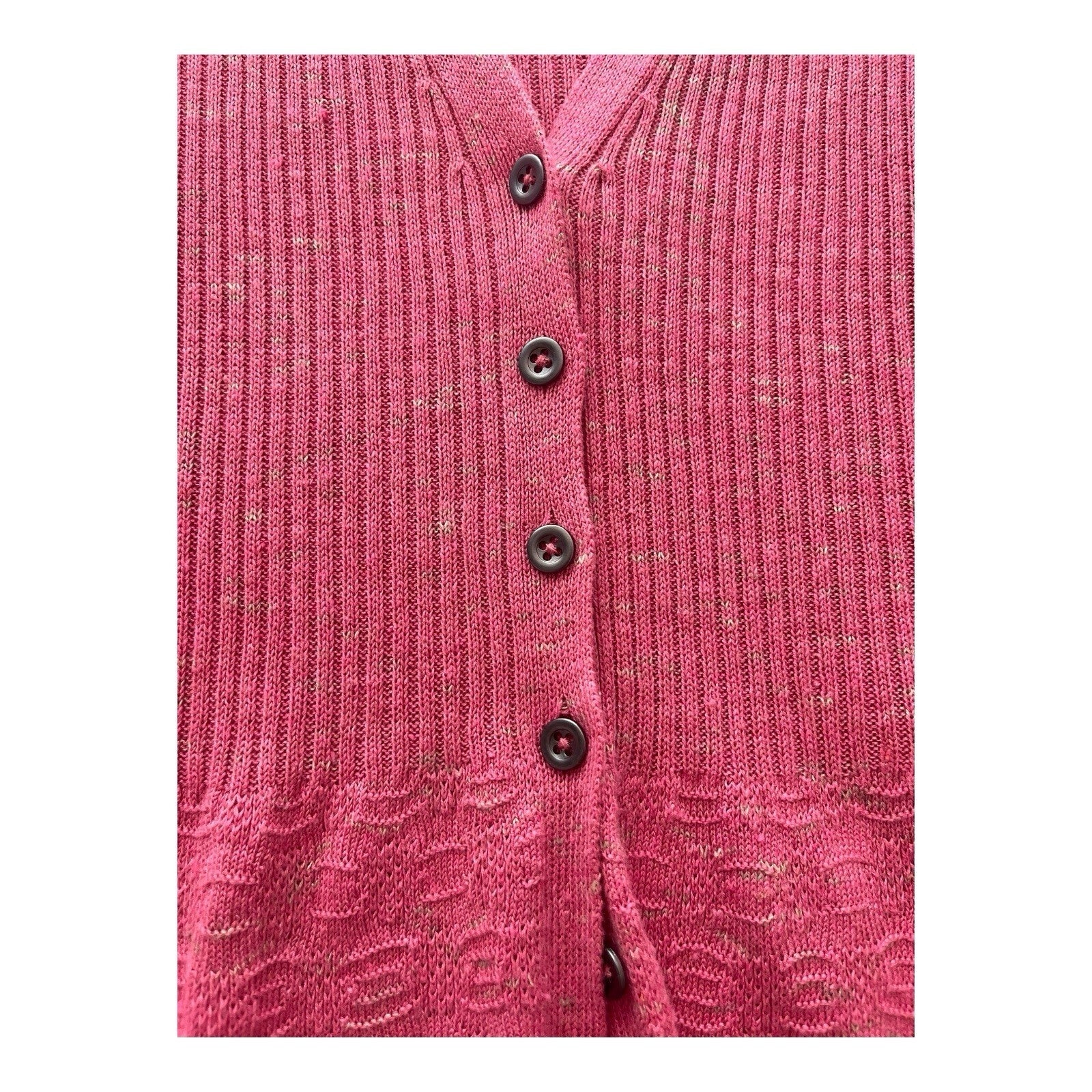 NIC + ZOE Pink Cardigan Size Small Long Sleeve