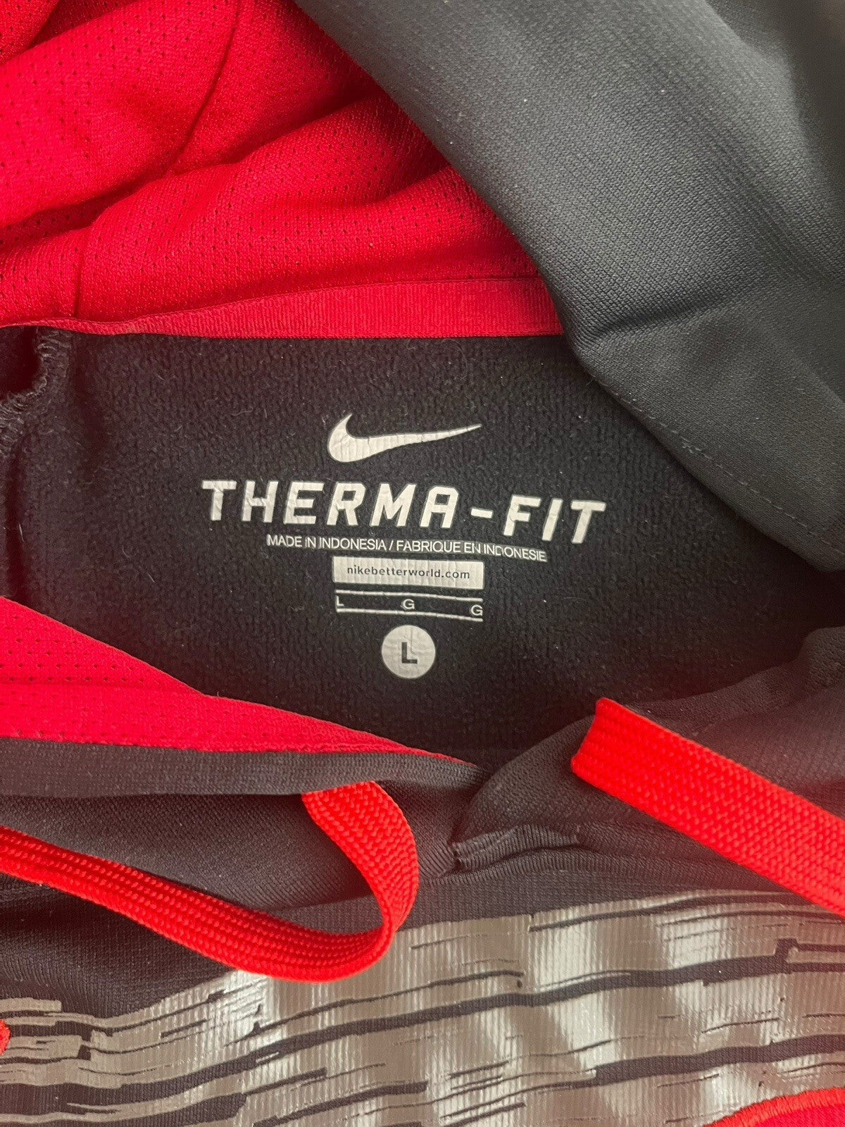Nike Therma-Fit W/Big Red Swoosh Pullover Hoodie Men’s Size Large