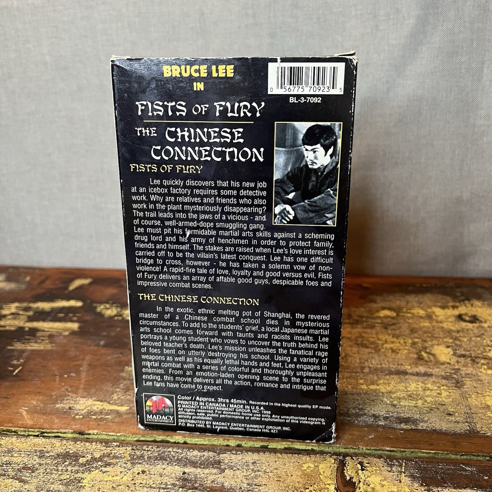 VHS collection of Bruce Lee videos. Package is not in perfect condition.
