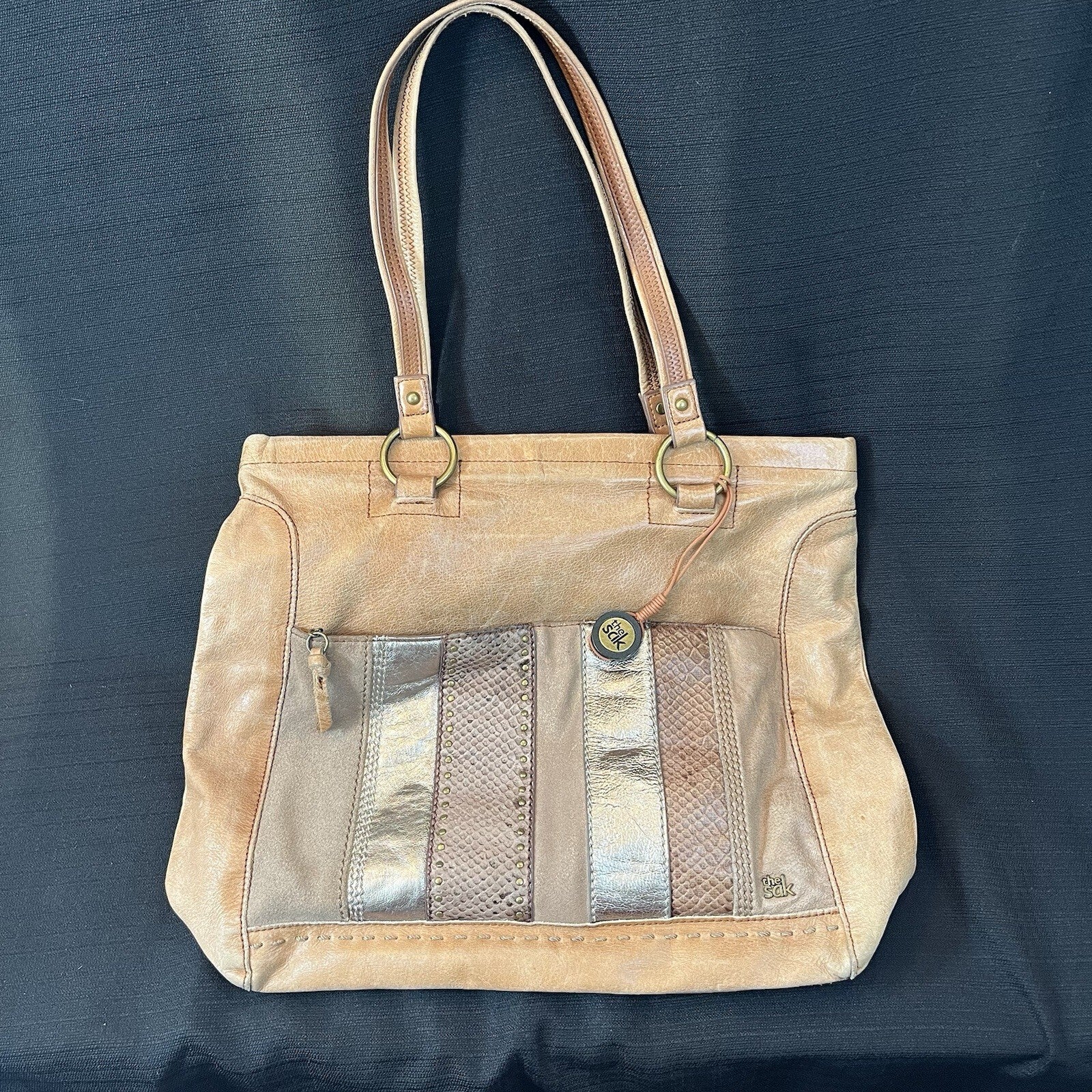 The Sak "Iris" Brown Leather Tote Pre-Owned Condition**not Perfect Condition**