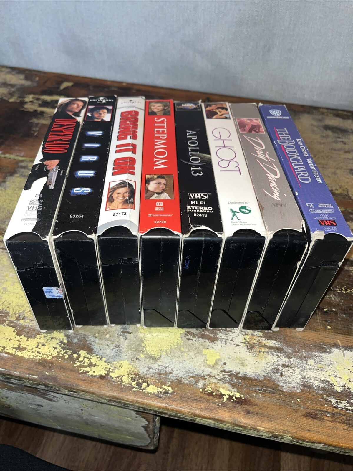 VHS Movies, Lot Of  8 Preowned Movies. Exterior package does have imperfections.