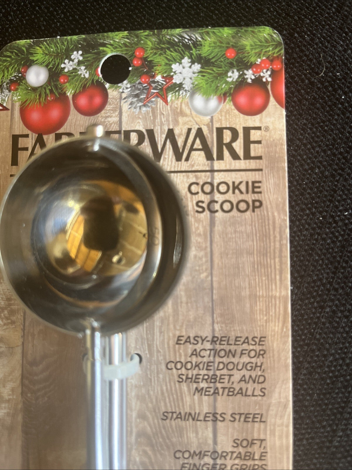 Farberware Baking Cookie Scoop Sherbet Meatballs Stainless Steel Easy Release