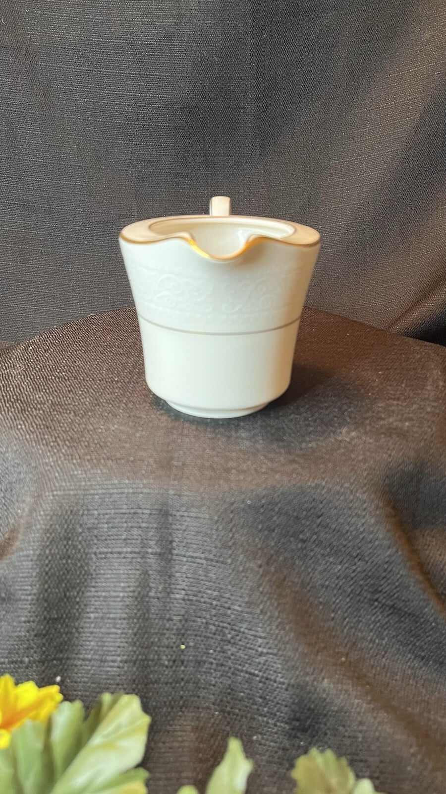 Noritake China Ivory Color Creamer Tulane Pattern 7562