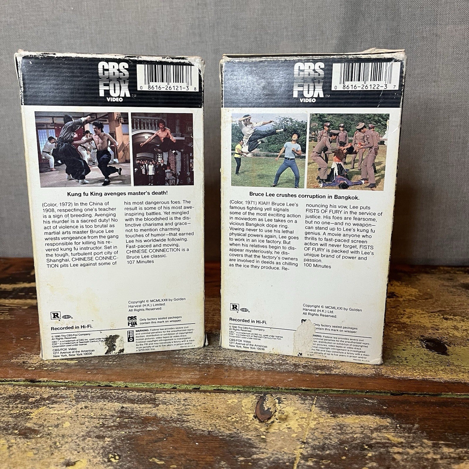 VHS collection of Bruce Lee videos. Package is not in perfect condition.