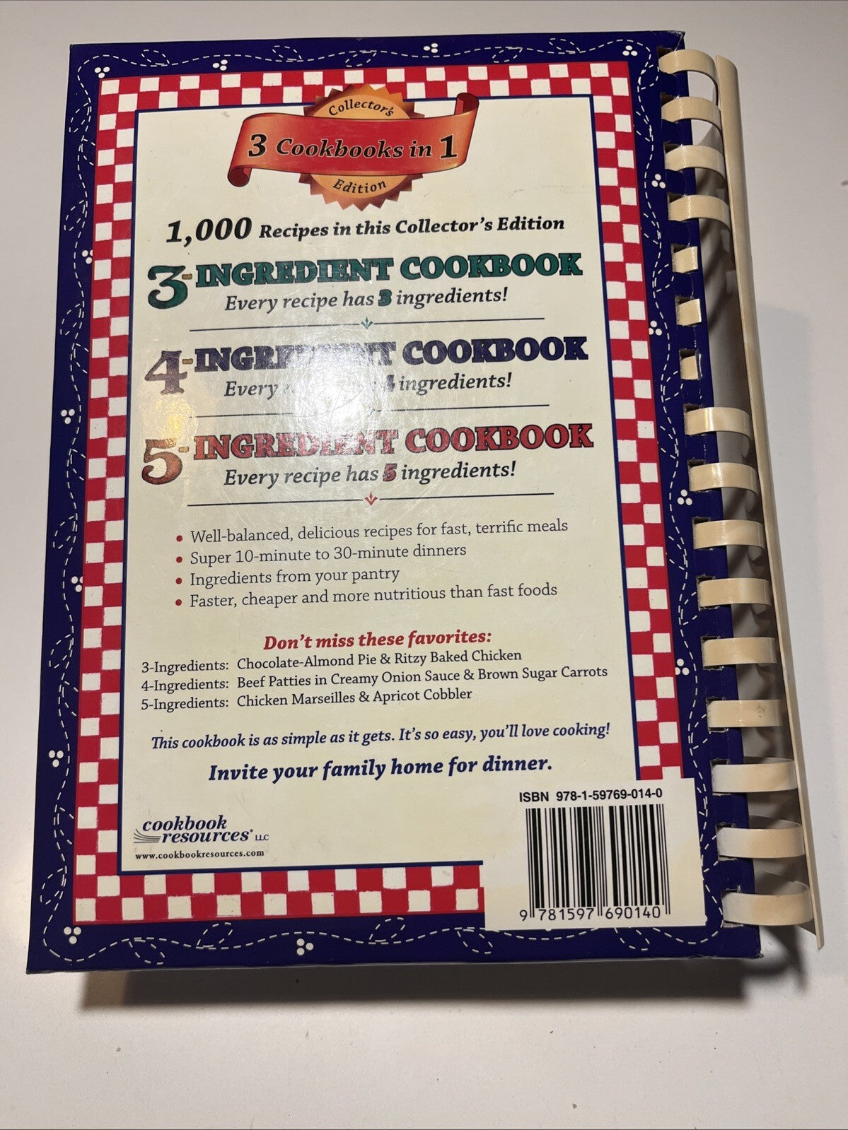 Essential 345 Ingredients - Hardcover . Three cookbooks in one.