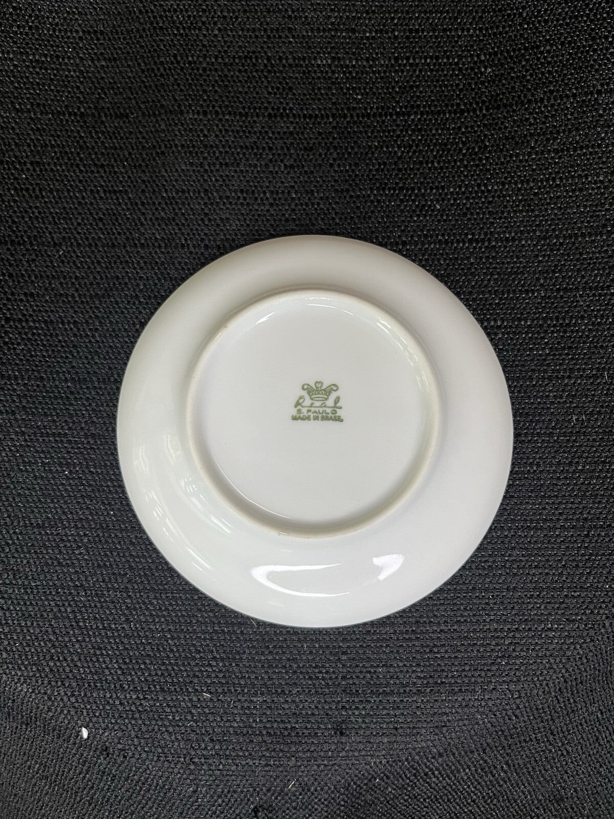 Vintage Real S Paulo Demitasse Saucers Brazil WHITE/SILVER