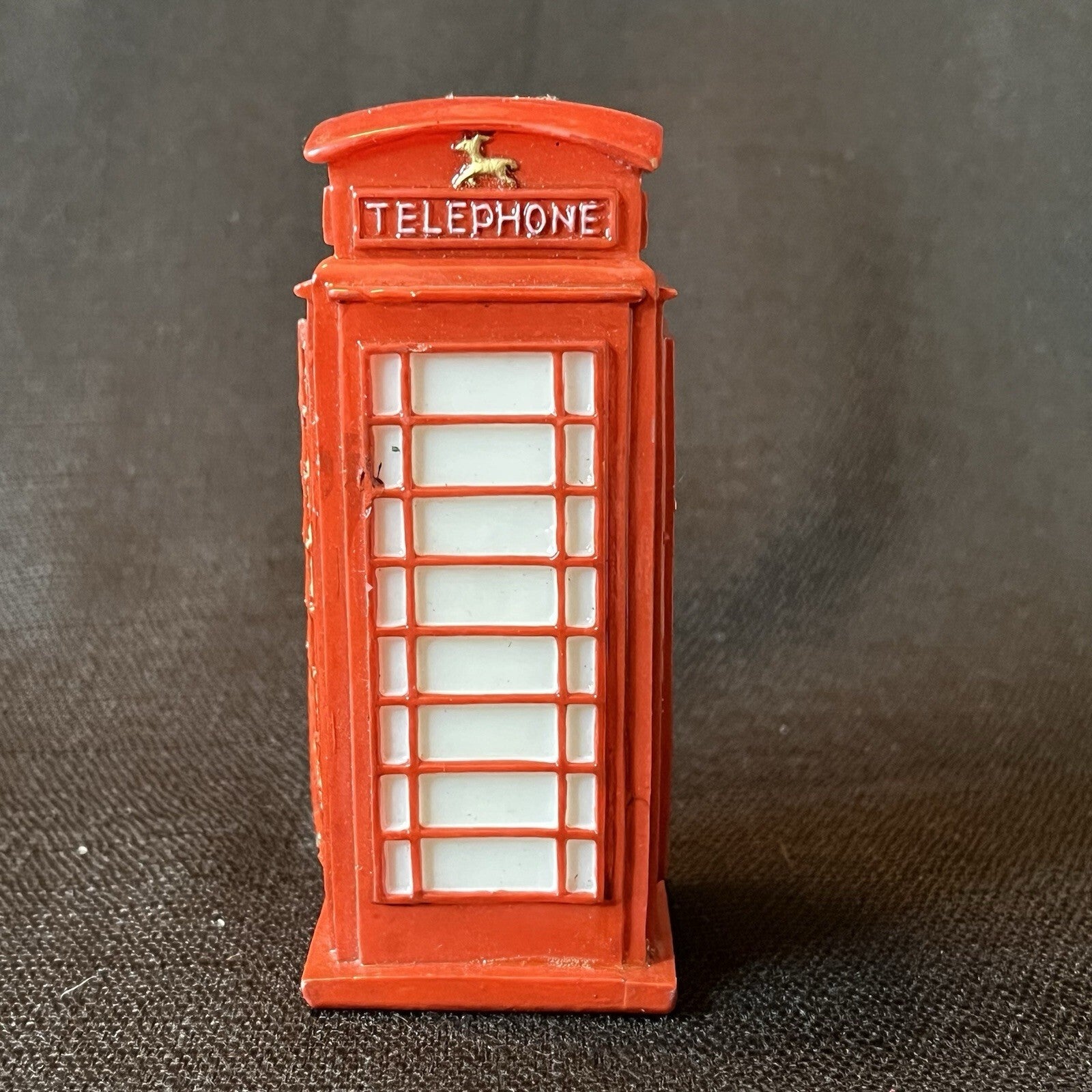 O'well Christmas Village Red Telephone Booth Phone Holiday Time Collection Acc
