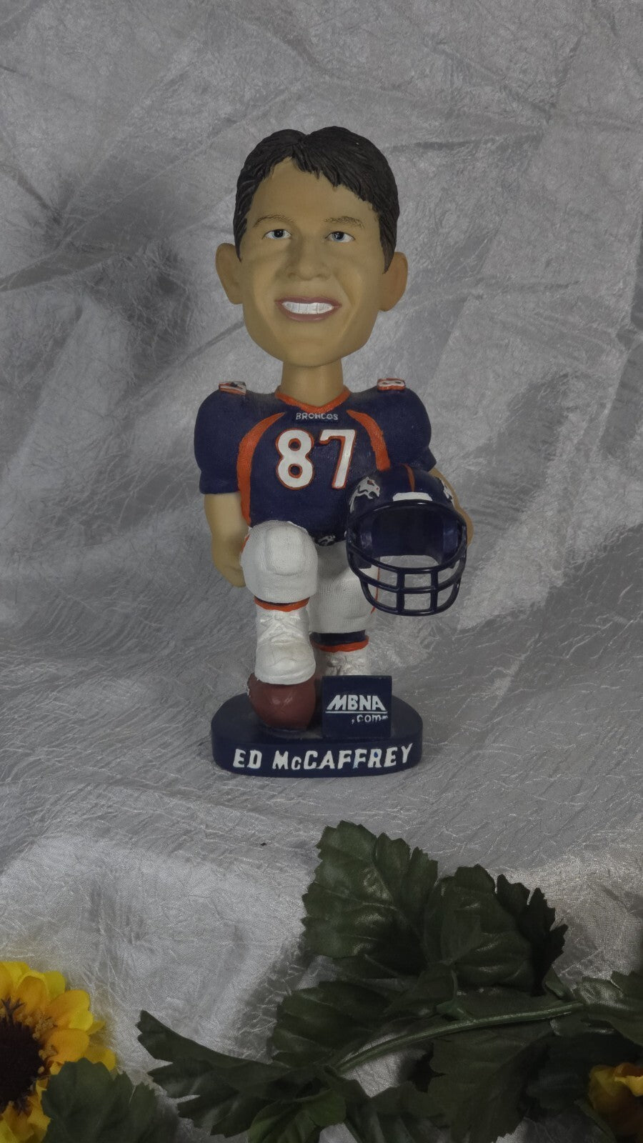 Rare Promotional Ed McCaffrey #87 NFL Denver Broncos Bobblehead w Helmet 7½in