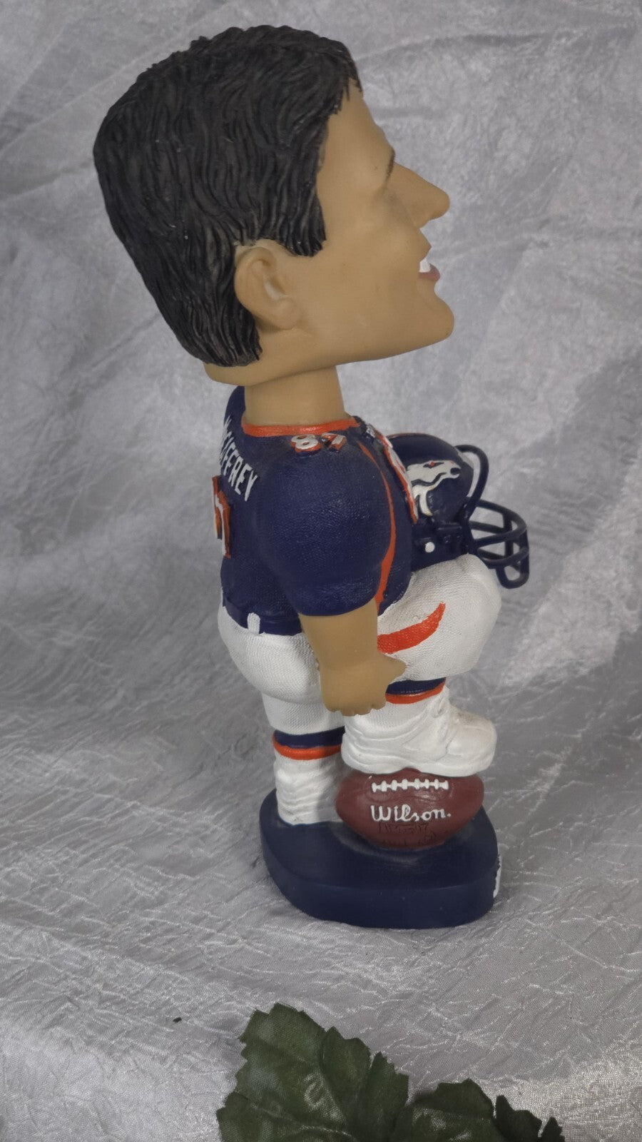 Rare Promotional Ed McCaffrey #87 NFL Denver Broncos Bobblehead w Helmet 7½in