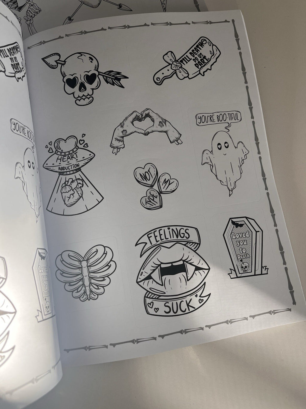 Love You to Death Coloring Stickers 2 Books. ***one Sticker Missing
