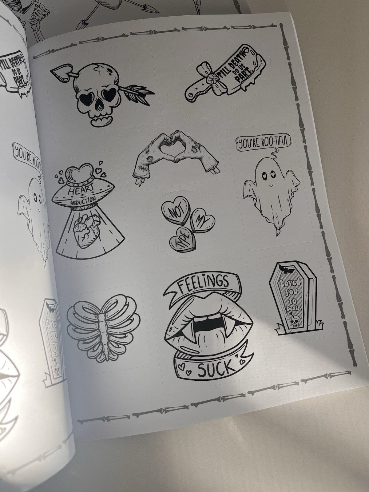 Love You to Death Coloring Stickers 2 Books. ***one Sticker Missing