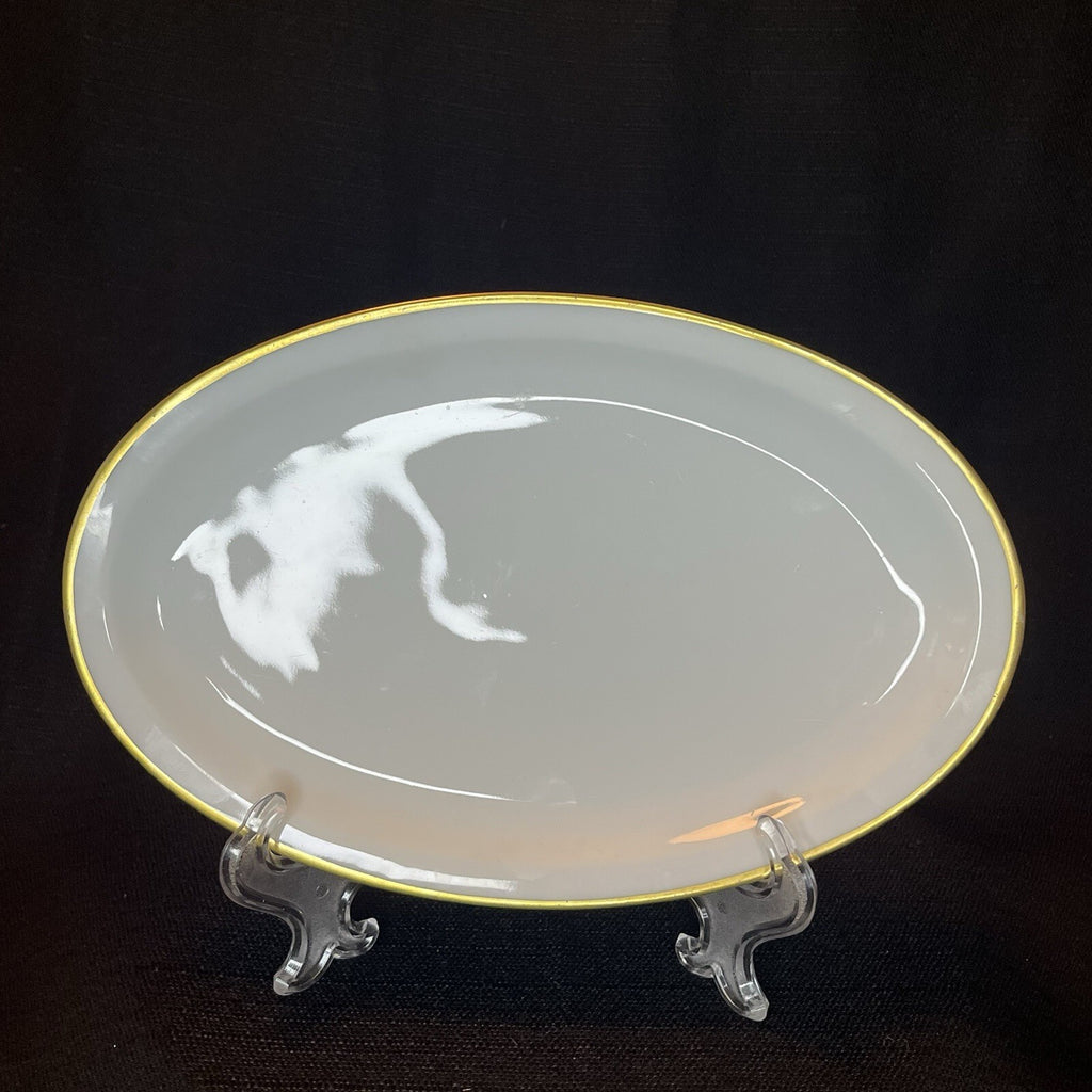 9” Oval Serving Platter PAUL MULLER Selb Bavaria Gold Trim