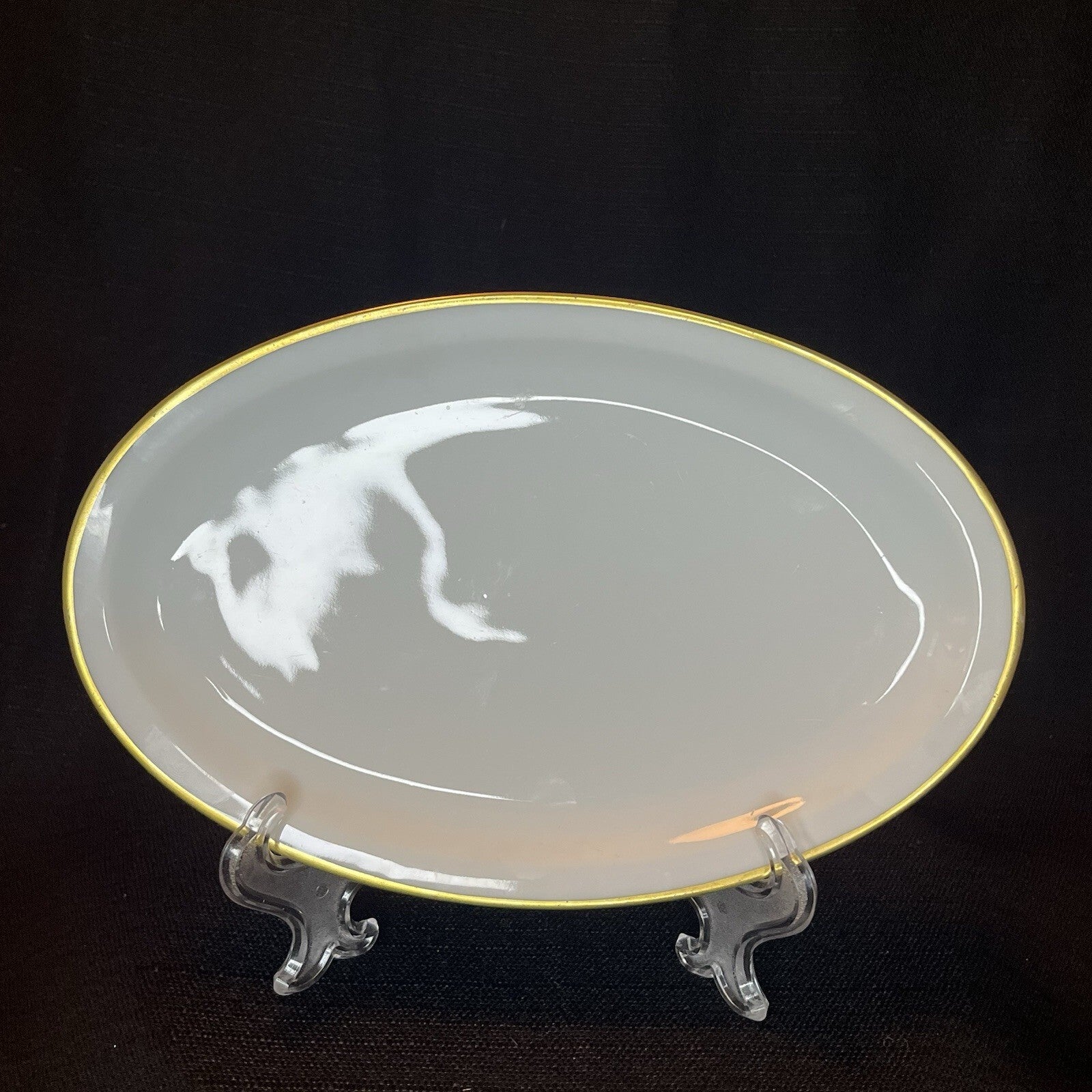 9” Oval Serving Platter PAUL MULLER Selb Bavaria Gold Trim