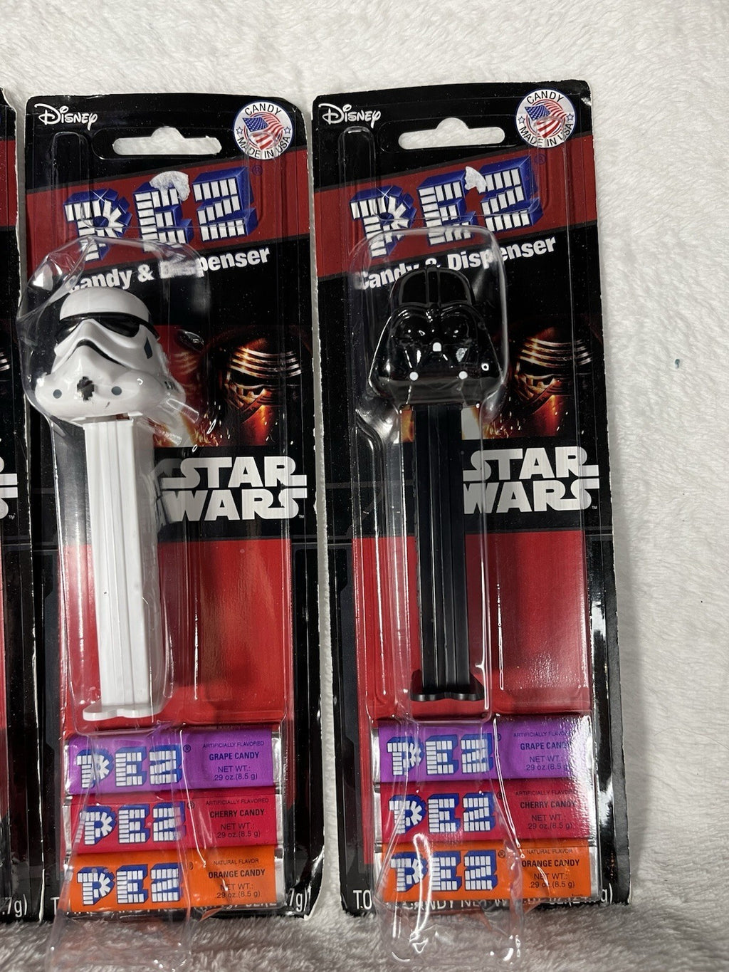 Pez Dispensers Star Wars. Includes Darth Vader Storm Trooper, R2-D2, And Yoda