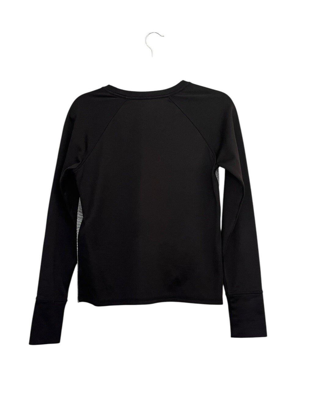 Athleta Womens Snowscape Quilted Raglan Sleeve Sweatshirt Size S Gray Black