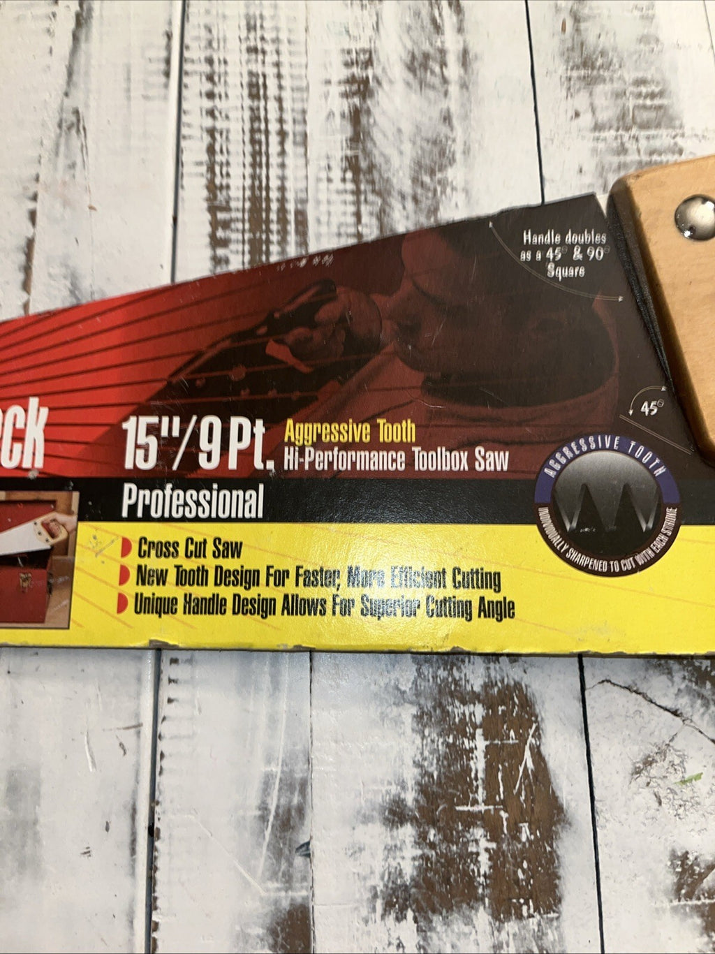 Vintage Great Neck Hand Saw Limited Edition 15” Wood Handle USA NEW!