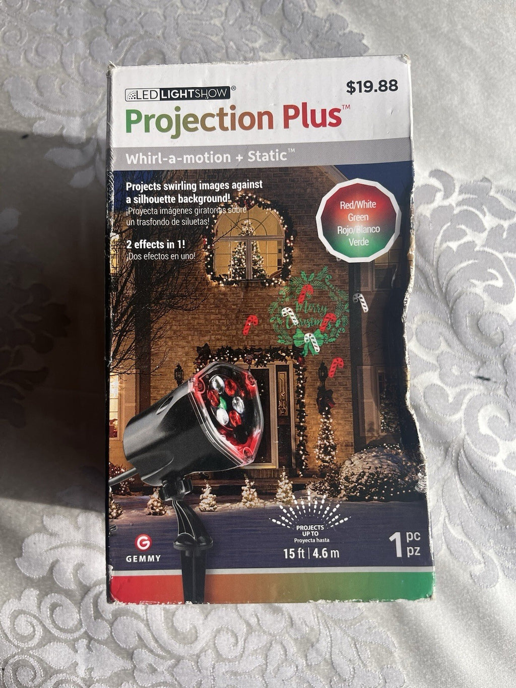 Brand New LED Light Show Projection Plus Whirl-A-Motion+Static Red, Green & Whit
